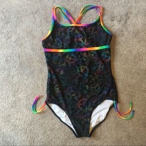 Black and Rainbow Kids One Piece